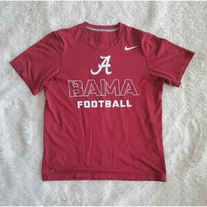 Alabama Crimson Tide Shirt Red Football Nike DriFit Womens Medium